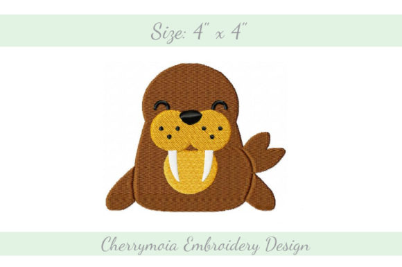Baby Walrus: An Adorable Embroidery Design for Handmade Gifts