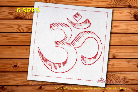 Hinduism Om Embroidery Design