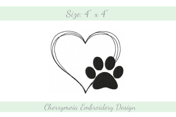 Paw Love Embroidery Design Review for Boutique Sweatshirts