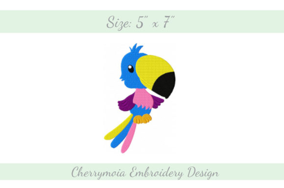 Tropical Bird Review for Seasonal Embroidery Products