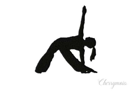 Yoga Triangle Pose Silhouette: A Craft Fair Embroidery Review